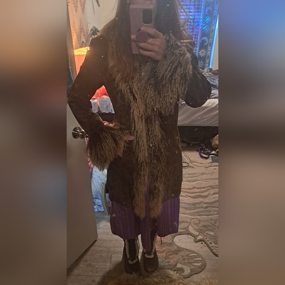 Vintage Bebe Mongolian Fur Penny Lane Coat - Picture 2 of 5